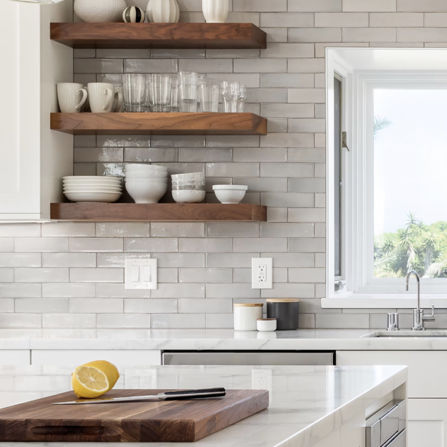 hardwood floating shelves, hardwood floating shelf, modern shelf, kitchen shelf, boho shelf